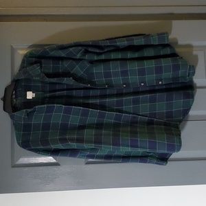 Green Flannel Button-down Shirt